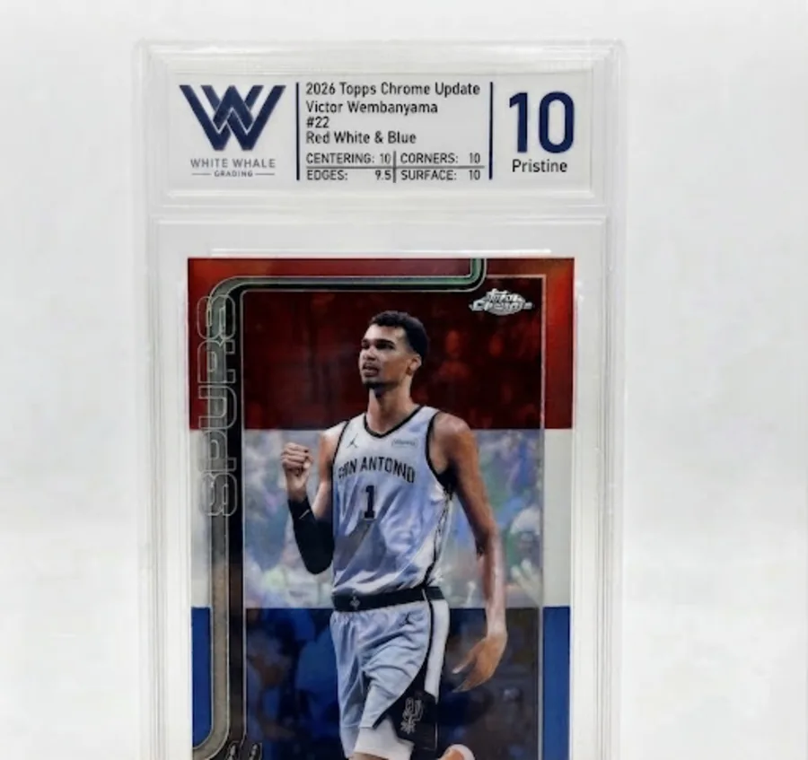 White Whale slab graded 10 Pristine with subgrades printed on the label
